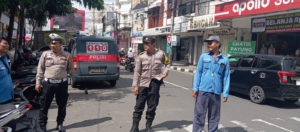 Polsek Kediri Kota Intensifkan Patroli Harkamtibmas di Kawasan Perbankan dan Pusat Aktivitas