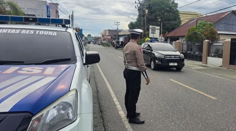 Patroli Blue Light Satlantas Touna Jaga Kamseltibcarlantas