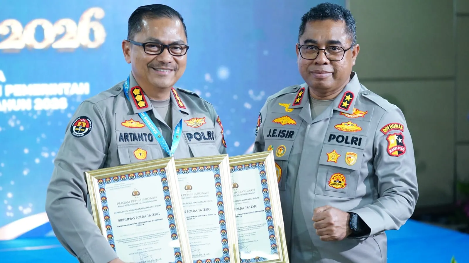 Polda Jateng Borong Tiga Penghargaan Nasional Humas Polri